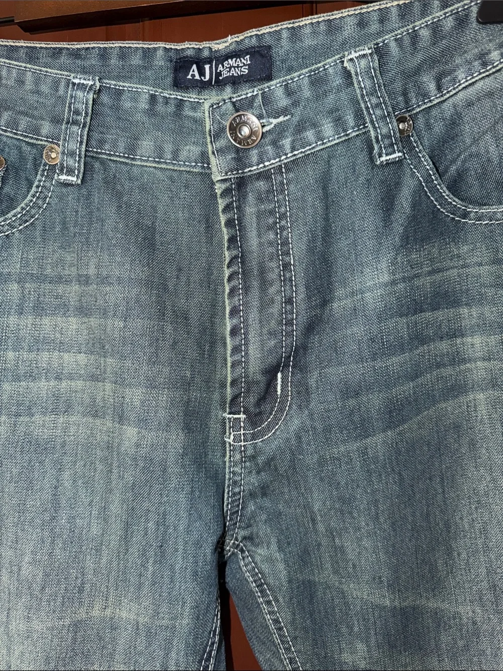Emporio Armani Men’s Light Blue Straight Jeans